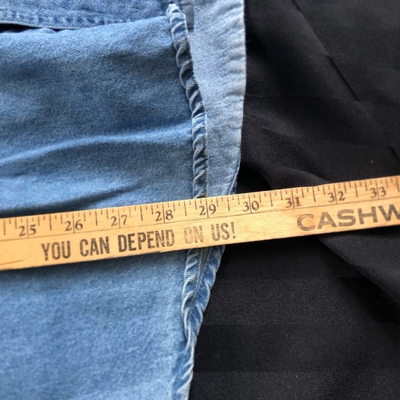 Vtg Schneider National Racing Denim Button Up - Picture 8 of 13